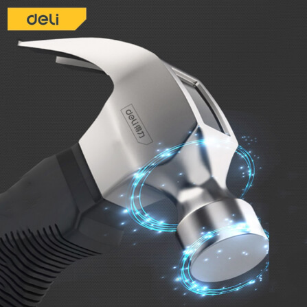 ค้อนหงอนมินิ ด้ามไฟเบอร์ DELI EDL441008-YL-01 ขนาด 8ออนซ์ สีดำ_2