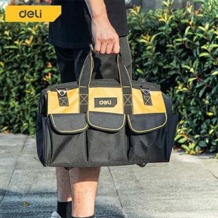 กระเป๋าเครื่องมือช่าง DELI EDL430117-BK-01 สีเหลือง-ดำ_2