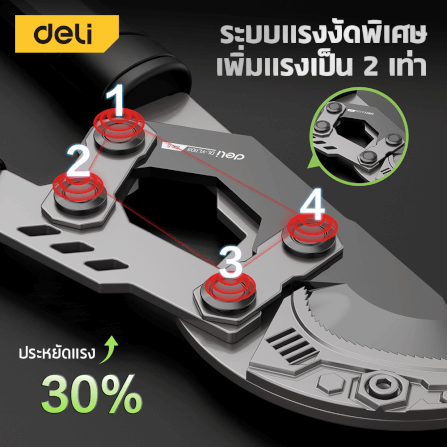 กรรไกรตัดกิ่งไม้ด้ามยาว DELI EDL-YL1103-GN-01 78 ซม._2