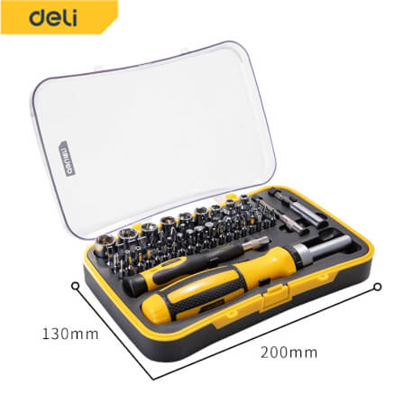 ชุดไขควงเปลี่ยนหัว DELI EDL3565-YL-01 65ชิ้น_3