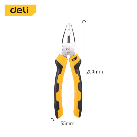 คีมปากจรเข้ DELI EDL2008-YL-01 8นิ้ว สีเหลือง_3