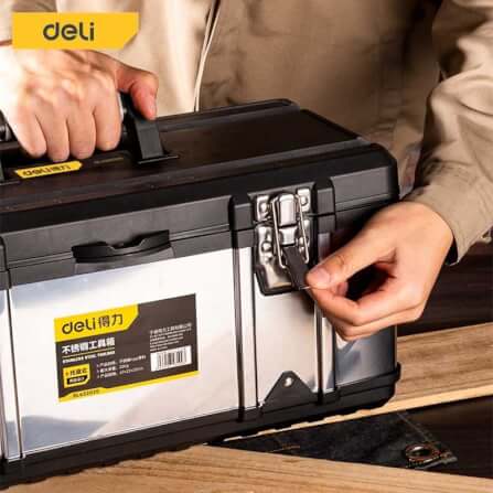 กล่องเครื่องมือช่าง DELI EDL432020-SL-01 20นิ้ว สีเงิน_3
