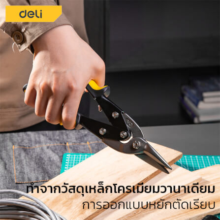 กรรไกรตัดเหล็ก DELI EDL20030-YL-01 10นิ้ว_3