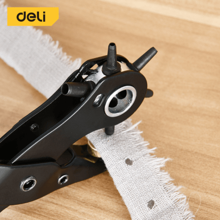 คีมเจาะรูหนัง DELI DL1919A-YL-01 เจาะได้ 6ขนาด สีเหลือง-ดำ_4