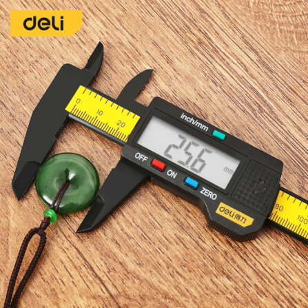 เวอร์เนียร์ DELI DL90150-BK-01 จอ LCD 6นิ้ว สีเหลือง_4