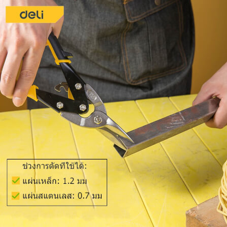 กรรไกรตัดเหล็ก DELI EDL20030-YL-01 10นิ้ว_4