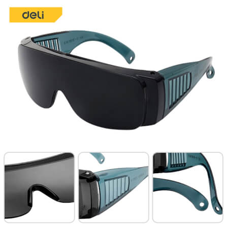 แว่นตากันฝุ่น DELI DL23902-BK-01 เลนส์สีดำ 5.5X16X4.5ซม._5