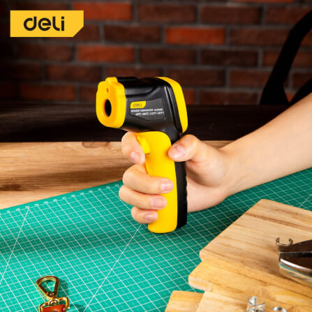 เครื่องวัดอุณหภูมิอินฟราเรด DELI EDL333380-YL-01 สีเหลือง_5