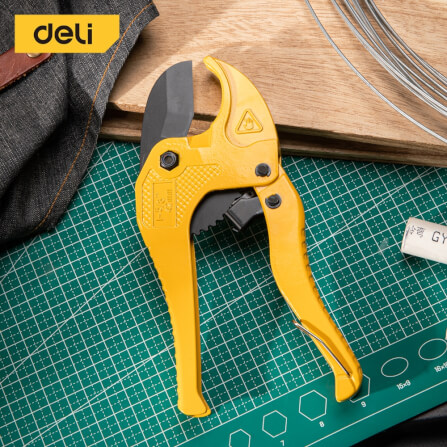 กรรไกรตัดท่อ PVC DELI EDL350042-YL-01 สีเหลือง_5
