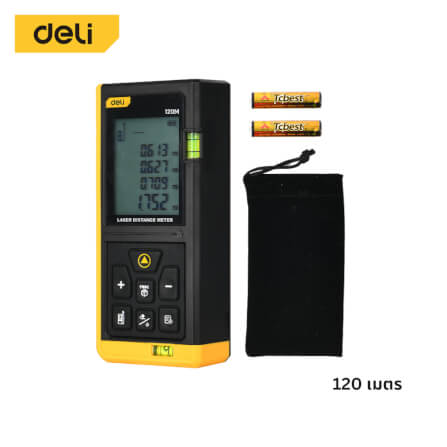 เลเซอร์วัดระยะ DELI EDL4171-YL-01 120เมตร สีเหลือง_5