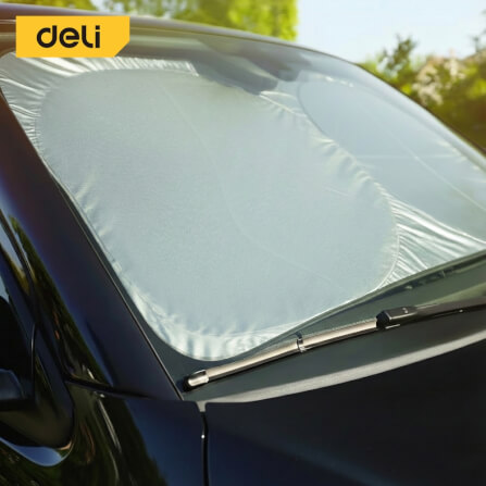 ม่านบังแดดรถยนต์ DELI EDL886010-SL-01 145X80CM สีเงิน_6
