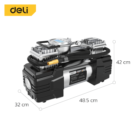 ปั๊มลมโรตารี่ DELI EDL8060-WH-01 36ลิตร/นาที 101PSI 180วัตต์_7