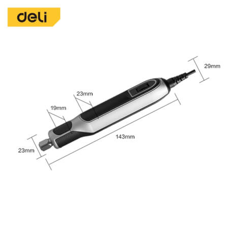 เครื่องเจียร์ไฟฟ้ามินิ DELI EDCE861-GR-01 32ชิ้น สีเทา_7