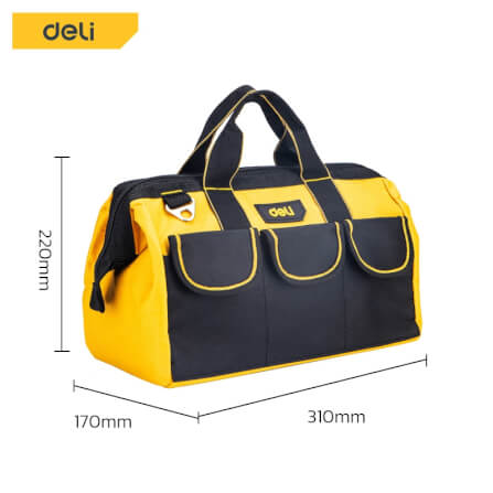 กระเป๋าเครื่องมือช่าง DELI EDL430013-YL-01 สีเหลือง-ดำ_8