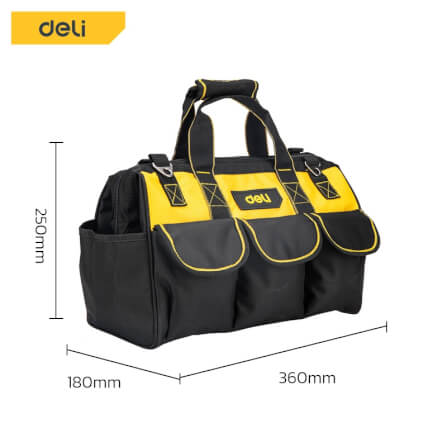 กระเป๋าเครื่องมือช่าง DELI EDL430116-BK-01 สีเหลือง-ดำ_8