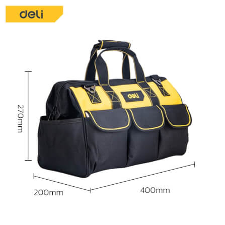กระเป๋าเครื่องมือช่าง DELI EDL430117-BK-01 สีเหลือง-ดำ_8