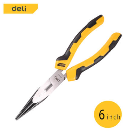 คีมปากแหลม DELI EDL2106-YL-01 6นิ้ว_8