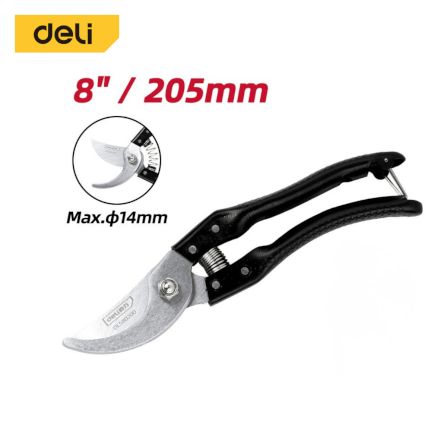 กรรไกรตัดกิ่ง DELI EDL580200-BK-01 8นิ้ว สีดำ_7
