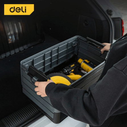 กล่องเก็บของพับได้ DELI DL884160-BK-01 60ลิตร สีดำ_7