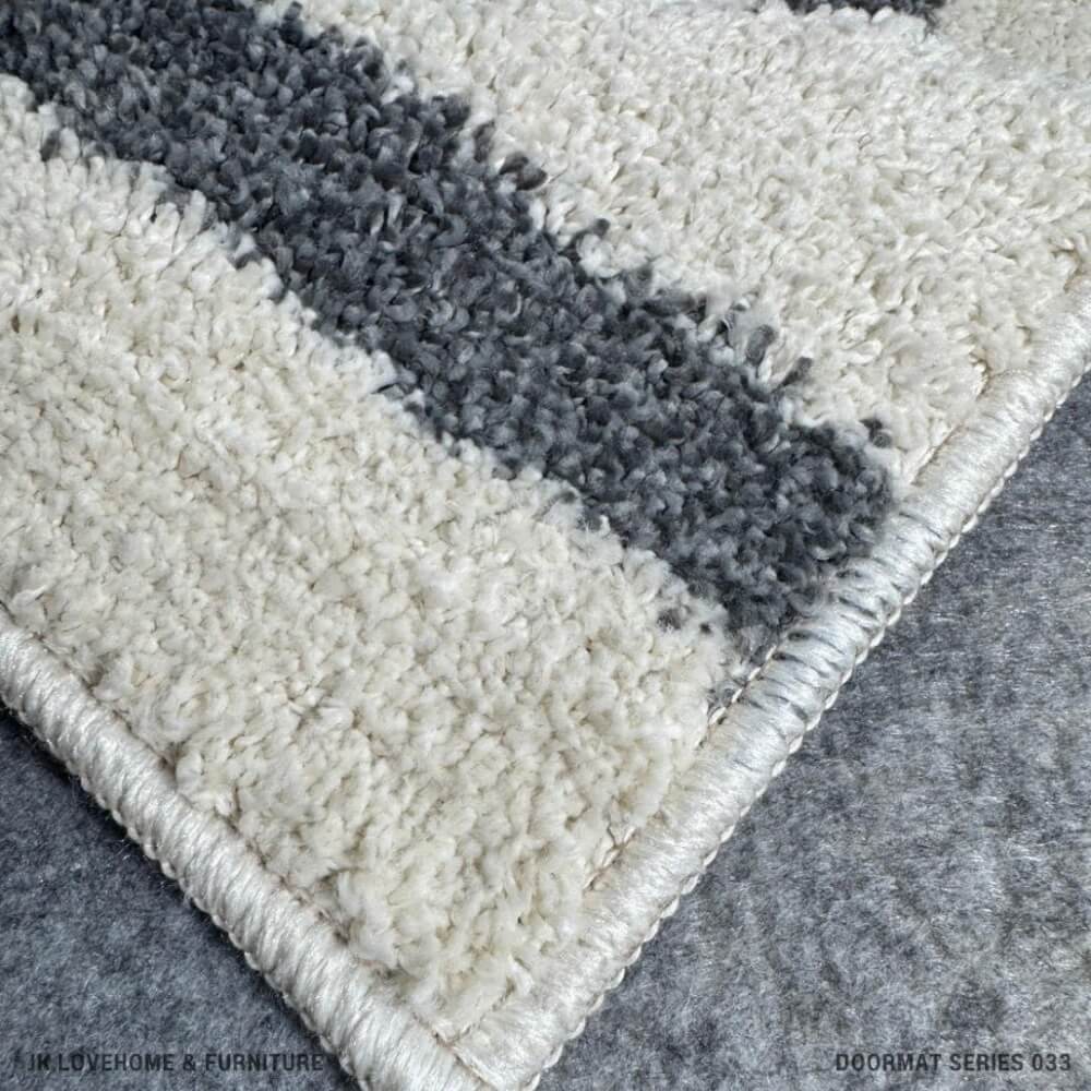 พรมเช็ดเท้า JKLOVEHOME DOORMAT SERIES 033 40X70 ซม. สีเบจ/สีม่วง