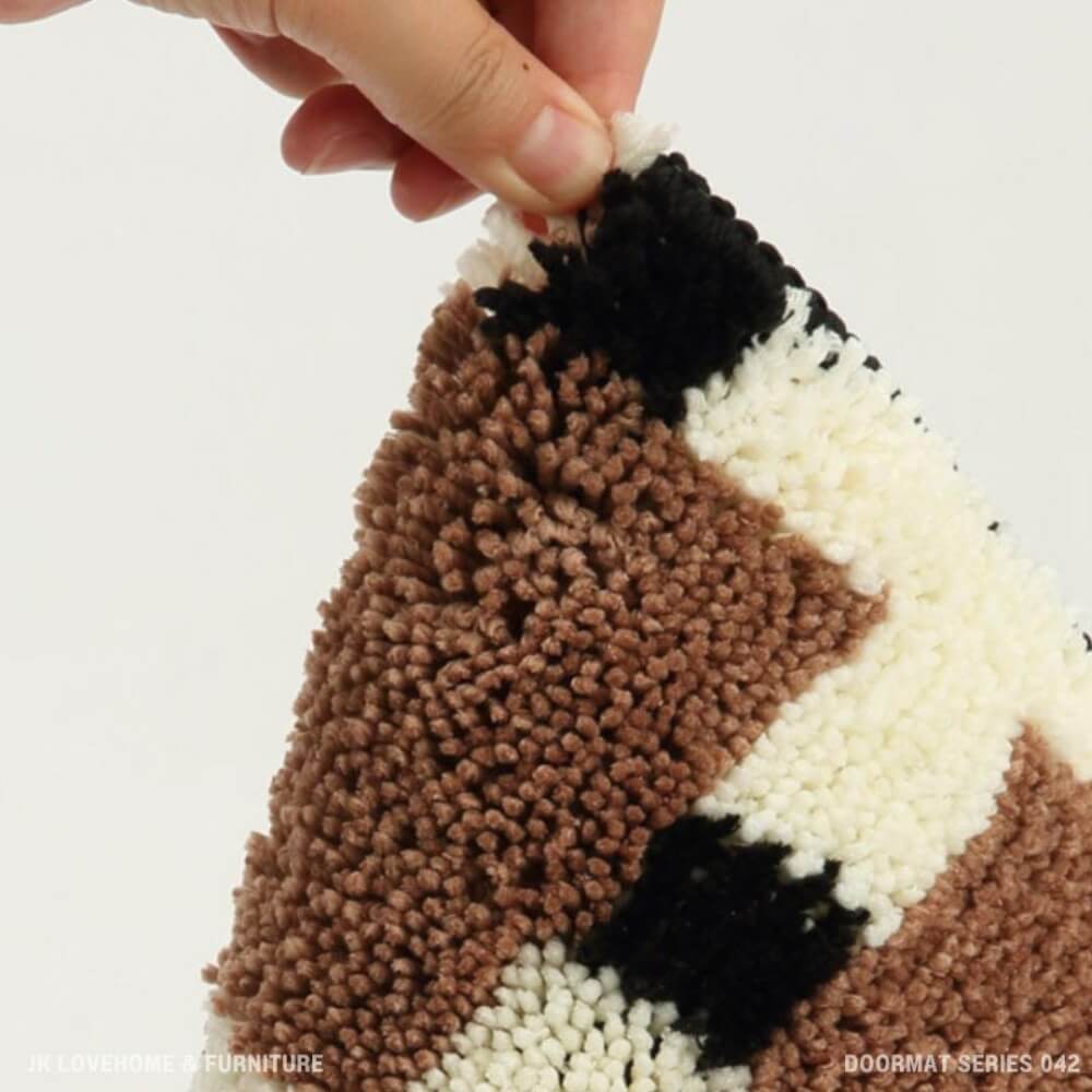 พรมเช็ดเท้า JKLOVEHOME DOORMAT SERIES 042 50X80 ซม. สีน้ำตาล