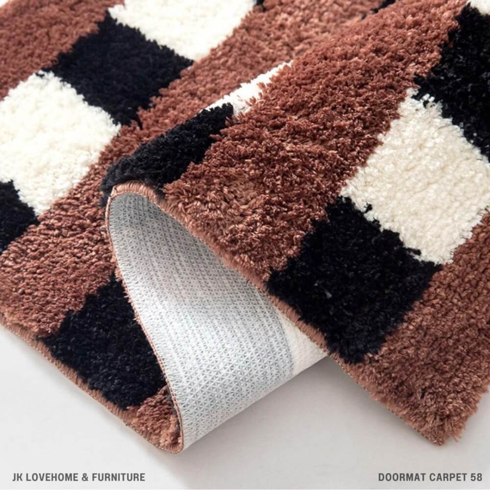 พรมเช็ดเท้า JKLOVEHOME DOORMAT SERIES 041 60X90 ซม. สีน้ำตาล