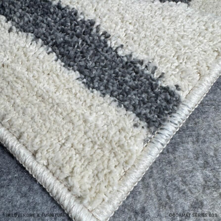 พรมเช็ดเท้า JKLOVEHOME DOORMAT SERIES 033 40X70 ซม. สีเบจ/สีม่วง_2