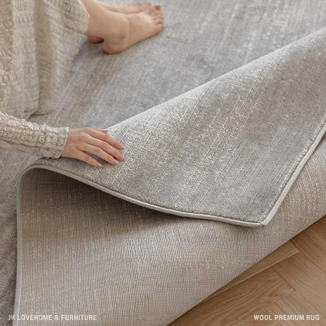 พรมปูพื้น JKLOVEHOME WOOL PREMIUM RUG 300X400 ซม. สีเทา_5