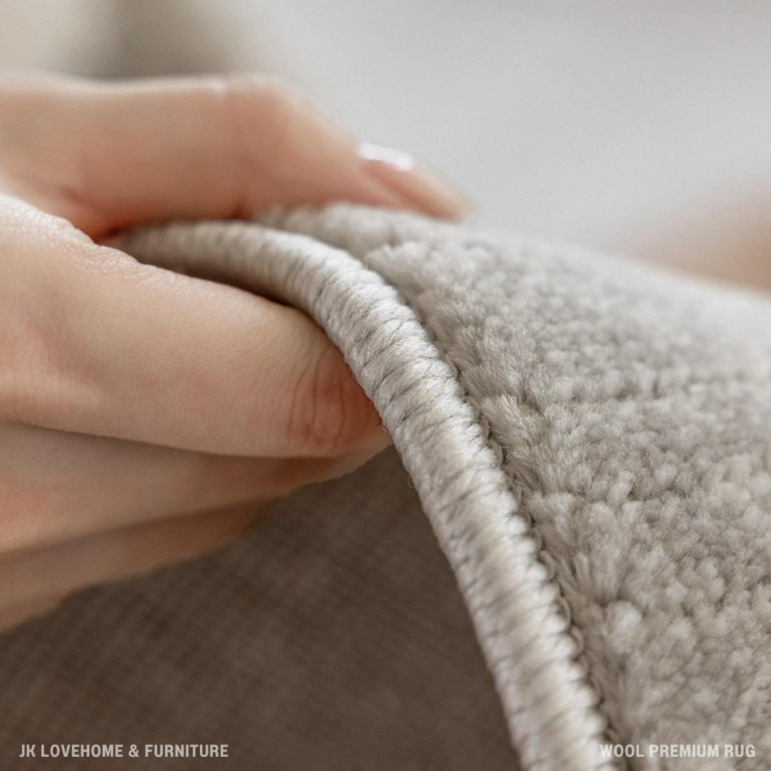 พรมปูพื้น JKLOVEHOME WOOL PREMIUM RUG 300X400 ซม. สีเทา_7