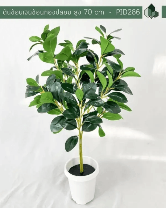 ต้นช้อนเงินช้อนทองปลอม PIMARN รุ่น PID286 สูง 70 CM