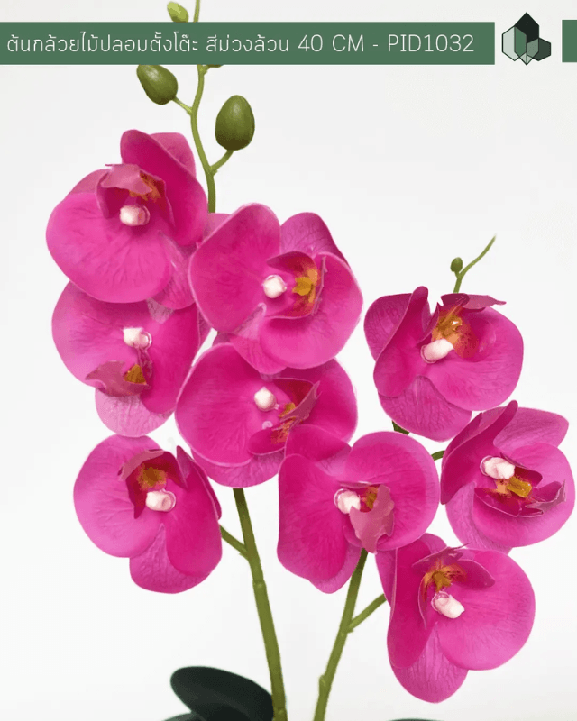 ดอกกล้วยไม้ปลอม PIMARN รุ่น PID1032 สูง 40 ซม. สีม่วง พร้อมกระถาง