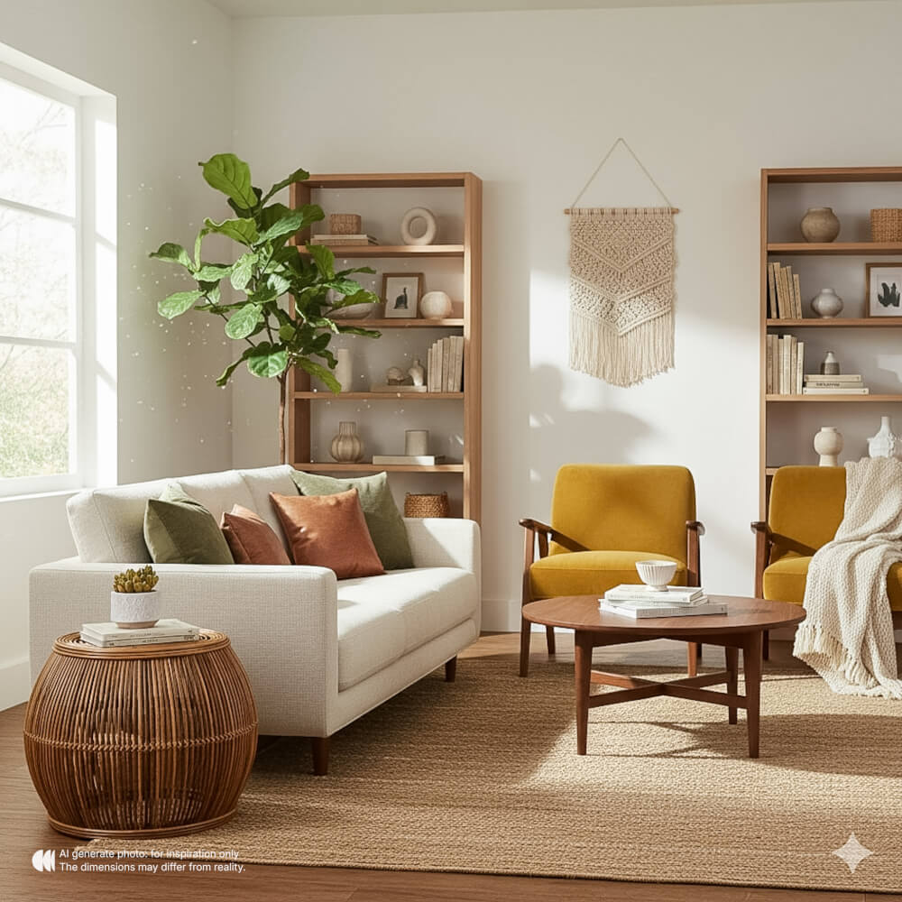 สตูล หวายแท้ PISAMAI รุ่น DIB STOOL สไตล์ TROPICAL ขนาด 52*52*58 ซม. สีธรรมชาติ