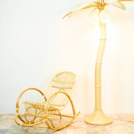 เก้าอี้โยก หวายแท้ PISAMAI รุ่น YOKYEK CHAIR ทรงมินิมอล ขนาด 85*120*85 ซม. สีธรรมชาติ_1