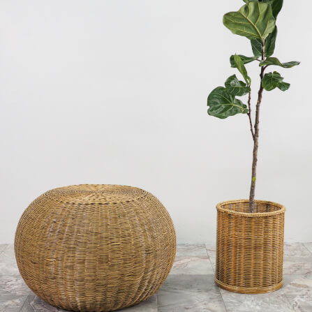 สตูล หวายแท้ PISAMAI รุ่น TOM STOOL สไตล์ CLASSIC ขนาด 70*70*52 ซม. สีธรรมชาติ_1