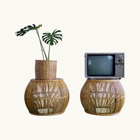 สตูล หวายแท้ PISAMAI รุ่น DIB STOOL สไตล์ TROPICAL ขนาด 52*52*58 ซม. สีธรรมชาติ_2