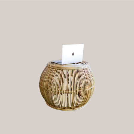 สตูล หวายแท้ PISAMAI รุ่น DIB STOOL สไตล์ TROPICAL ขนาด 52*52*58 ซม. สีธรรมชาติ_3