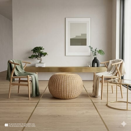 สตูล หวายแท้ PISAMAI รุ่น TOM STOOL สไตล์ CLASSIC ขนาด 70*70*52 ซม. สีธรรมชาติ_5