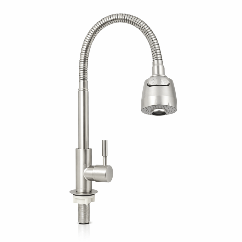 ก๊อกซิงค์เดี่ยวเคาน์เตอร์ DINOSAUR WASHTUB รุ่น YS45/5 สีเงิน_0