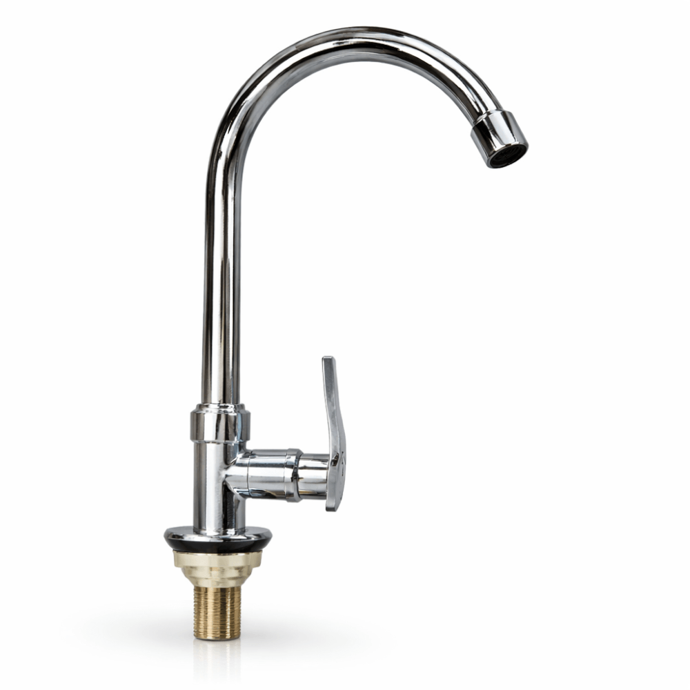 ก๊อกซิงค์เดี่ยวเคาน์เตอร์ DINOSAUR WASHTUB รุ่น YS42/7 สีเงิน_0