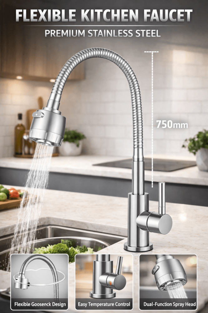 ก๊อกซิงค์เดี่ยวเคาน์เตอร์ DINOSAUR WASHTUB รุ่น YS45/5 สีเงิน_1