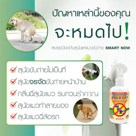 สเปรย์สมุนไพรป้องกันสุนัขและแมวขับถ่าย SMARTNOW 250 มล._1