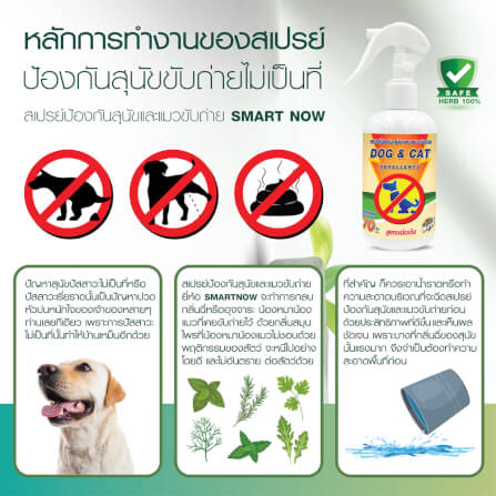 สเปรย์สมุนไพรป้องกันสุนัขและแมวขับถ่าย SMARTNOW 250 มล._2