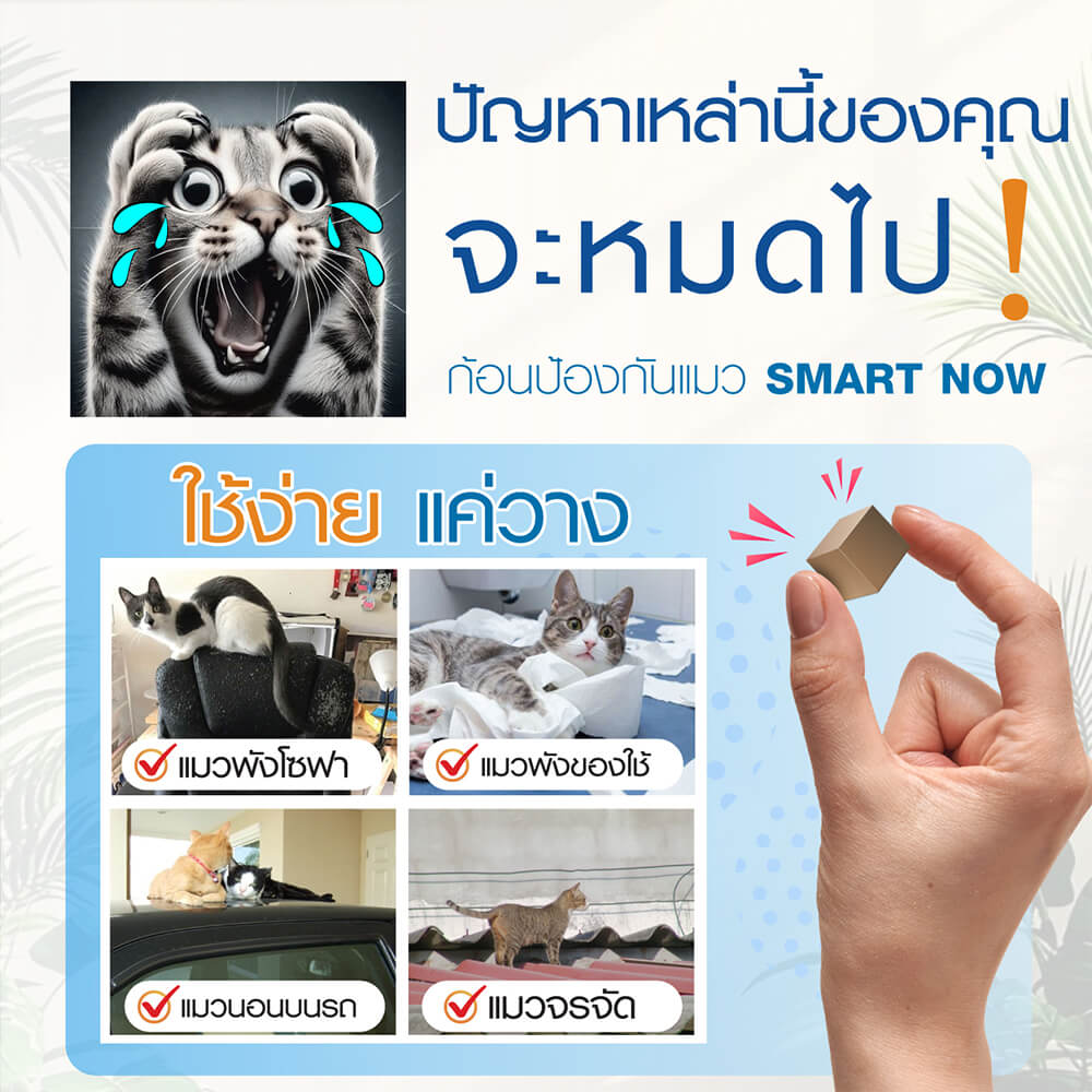 ก้อนป้องกันแมว SMARTNOW บรรจุ 30 ก้อน/กระปุก
