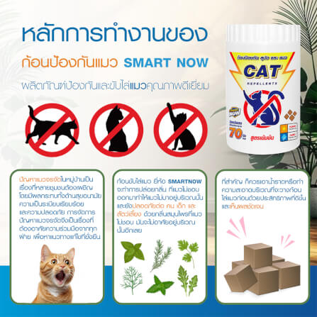 ก้อนป้องกันแมว SMARTNOW บรรจุ 30 ก้อน/กระปุก_2