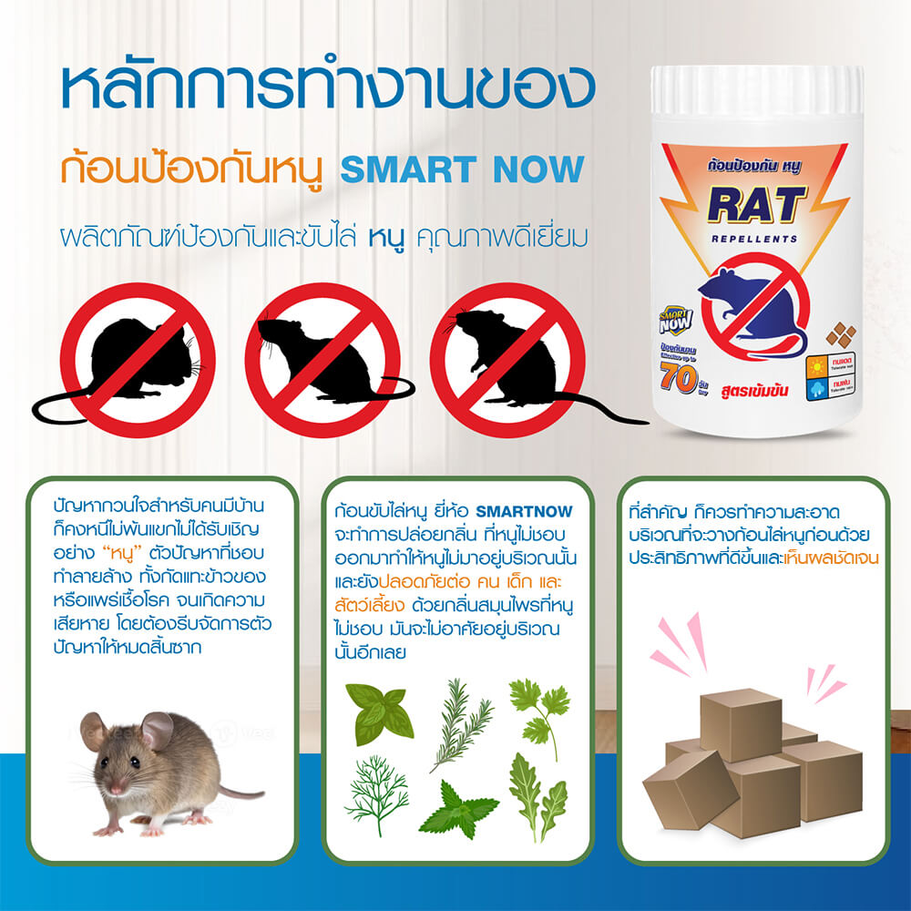 ก้อนป้องกันหนู SMARTNOW บรรจุ 30 ก้อน/กระปุก_2
