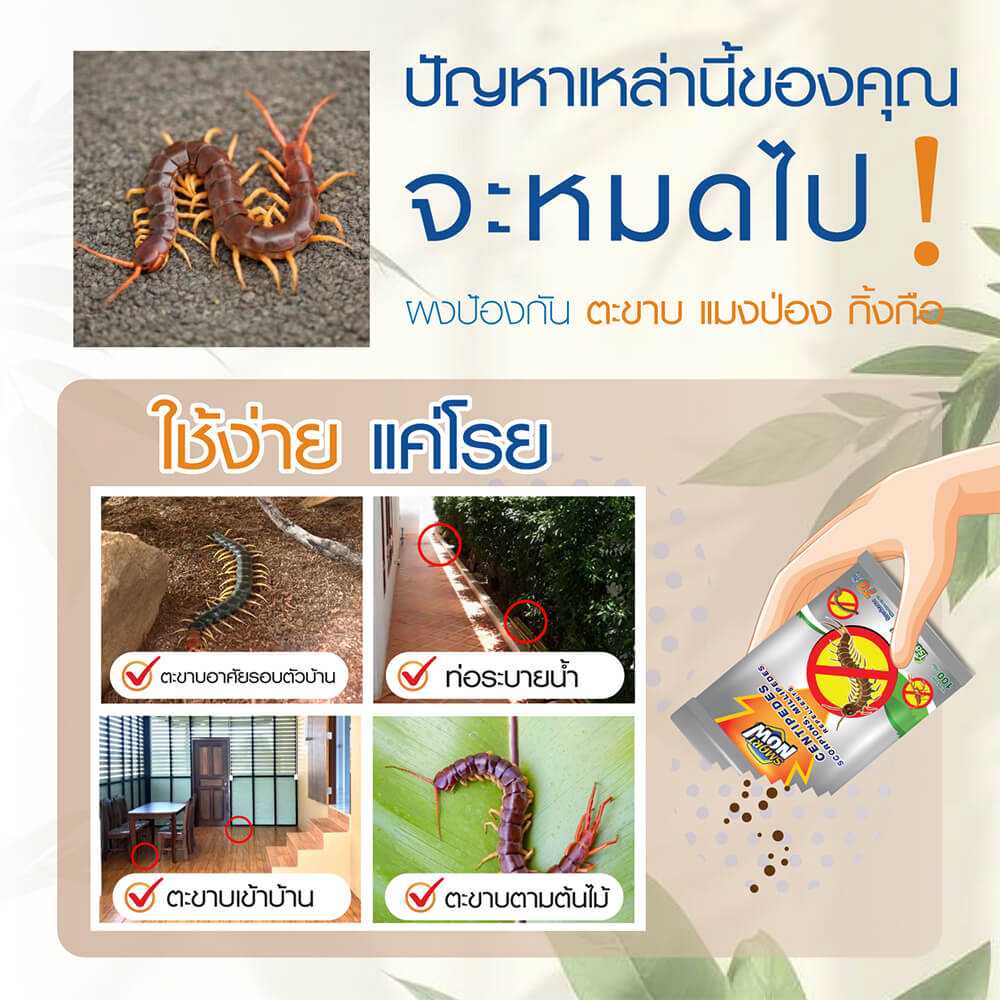 ผงสมุนไพรไล่ตะขาบ แมงป่อง กิ้งกือ SMARTNOW 100 กรัม_1