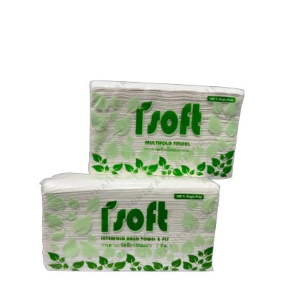 กระดาษเช็ดมือ ISOFT M FOLD 1 ชั้น แพ็ค 16 ห่อ (250 แผ่น/ห่อ)
