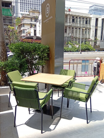 เก้าอี้กลางแจ้ง CHANN RP002 59*59*80*SH47 สี ดำ_4