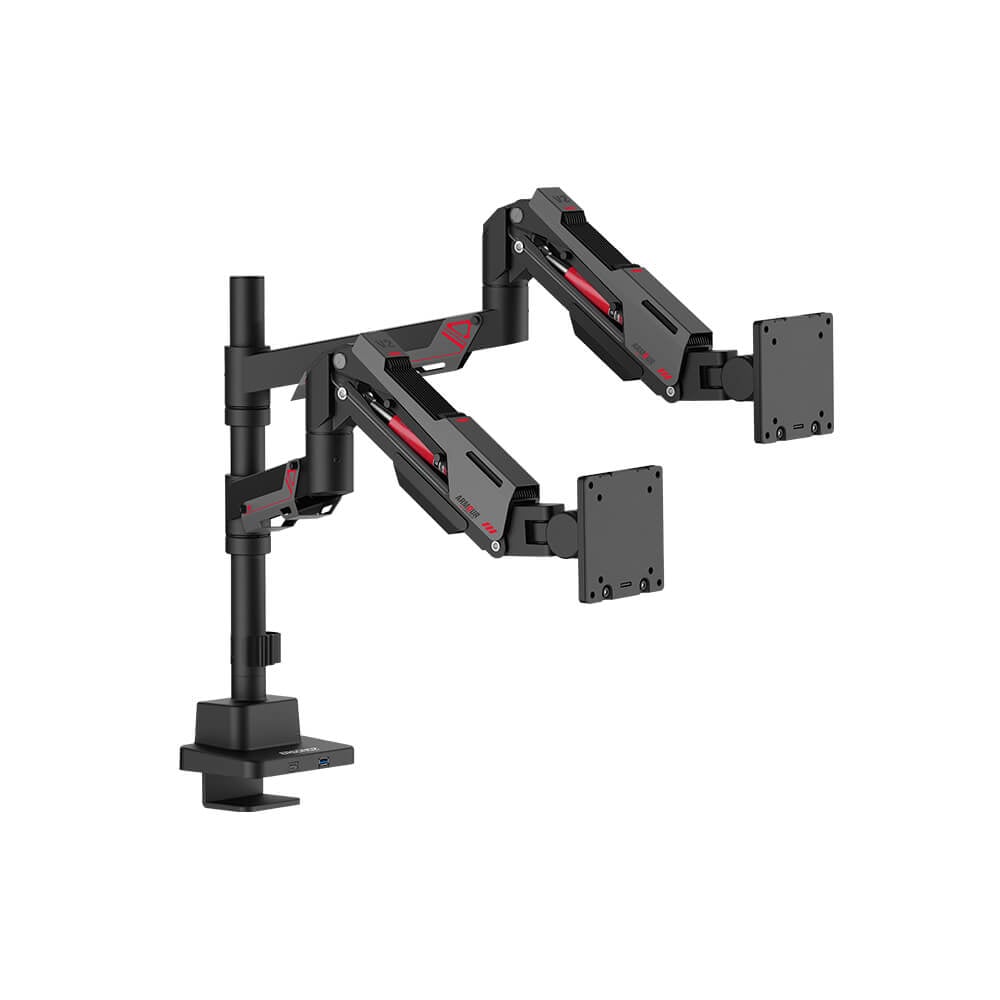 แขนจับจอ ERGONOZ รุ่น ARMOUR V.2 แขนคู่ สำหรับหน้าจอ 24 - 57 นิ้ว สีเทาเข้มและดำด้าน (EGN-ARMOURV2-D)_0