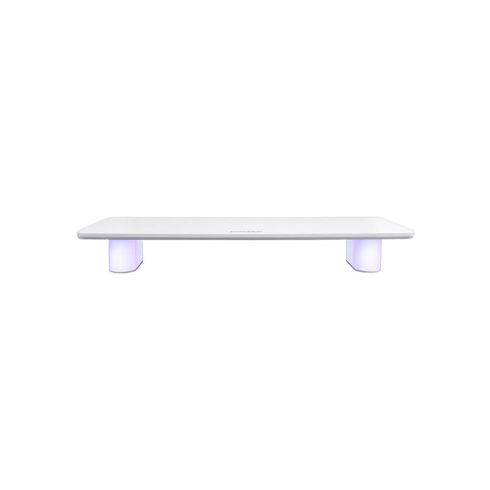 แท่นวางจอ ERGONOZ EGN-LUMINAR-80-W กว้าง 80 ซม., สีขาว (LEVATOR LUMINAR MONITOR RISER มีไฟ RGB)